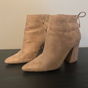 Tan Suede Booties